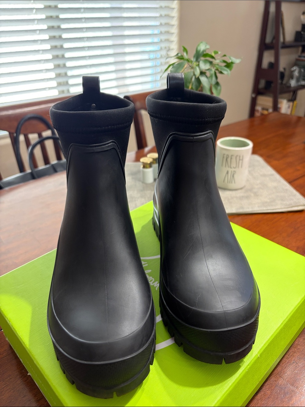 Sam Edelman Black Waterproof Ankle Rain Boots S-8